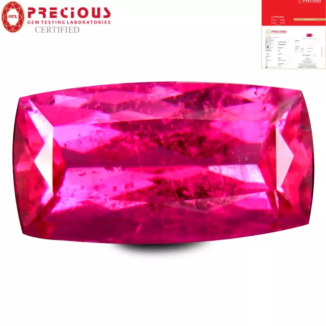 2.10 CT Pgtl Certifié Grade Coupe Coussin (10 X 6 MM ) Rubellite Tourmaline