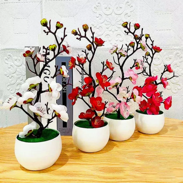 High Quality Pot Plant with Artificial Plum Blossom Enhance Your Living Space