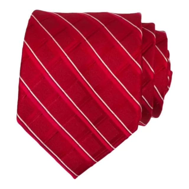 Club Room Mens Tie 100 Silk Red White Stripe Classic Designer Dress Suit Necktie