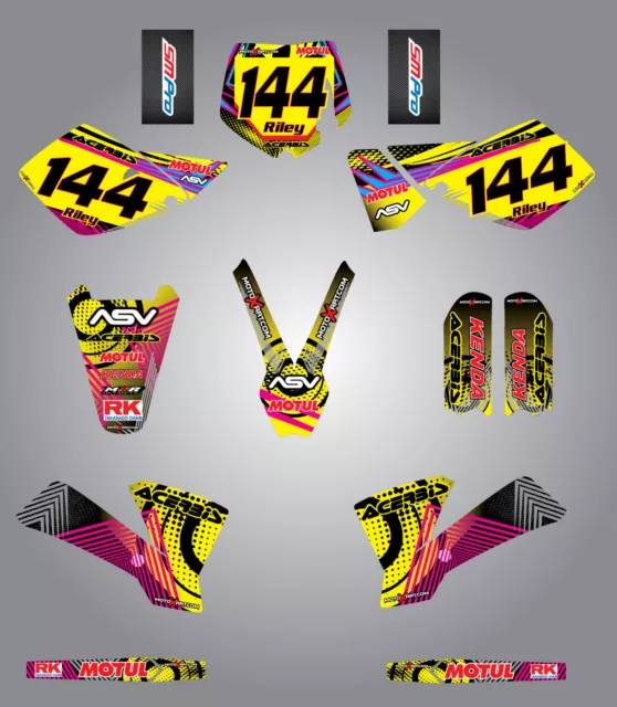 Full neon  Custom Graphic Kit KTM 65 2002 -2008