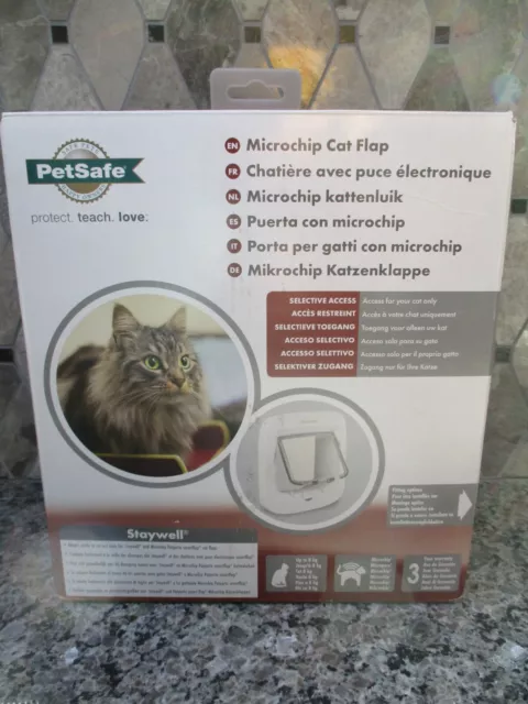 Petsafe Ppa19-16145 Microchip Puerta Con Solapa Para Gato Hasta 40 Gatos