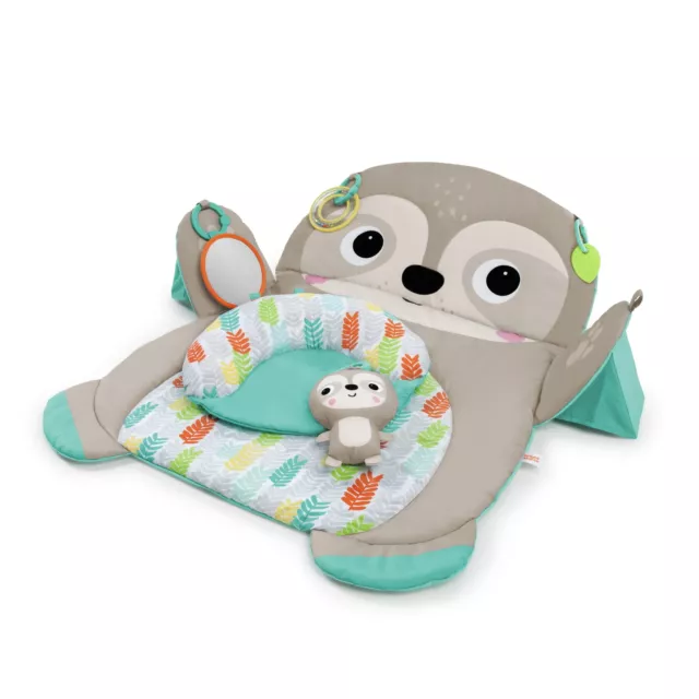 Bright Starts Tummy Time Prop & Play Baby Activity Mat for Infants, Sloth,Unisex