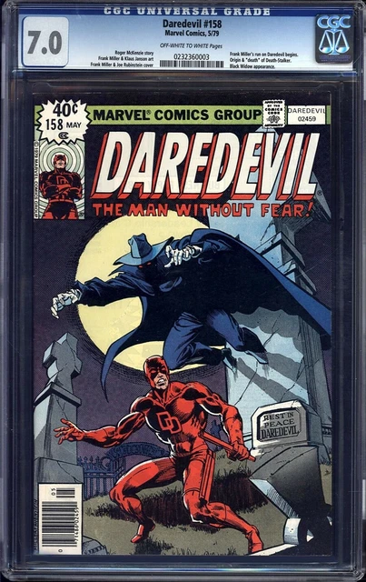 Daredevil #158 Marvel Comics 1979 Bronze Age Cgc 7.0 Graded! Miller Begins!