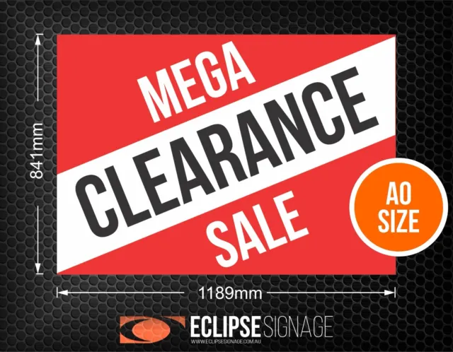 Mega Clearance Sale Promotional Poster A0