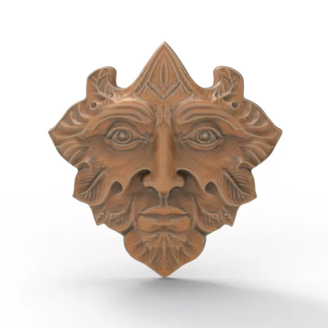 STL File Leaf Green LMan Garden Sculpture Relief 3D Printer CNC Carving Router