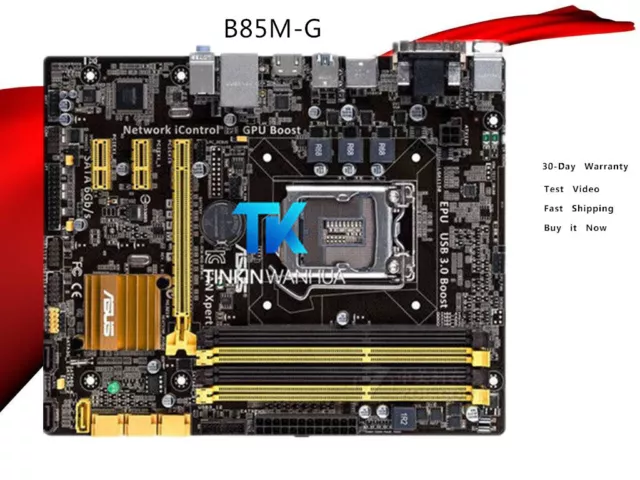 Carte mère pour Asus B85M-G B85M G mATX socket Intel 1150 SATA HDMI DVI VGA USB 3.