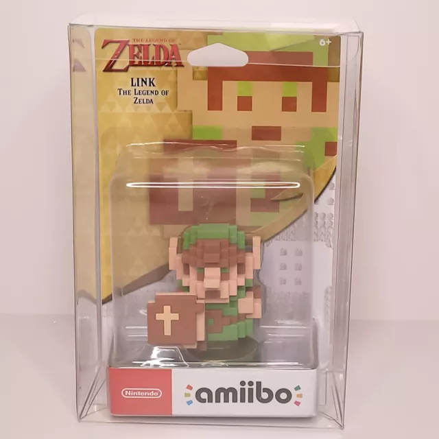 8-bit Link The Legend of Zelda Amiibo Nintendo + Box Protector (2016 US Version)
