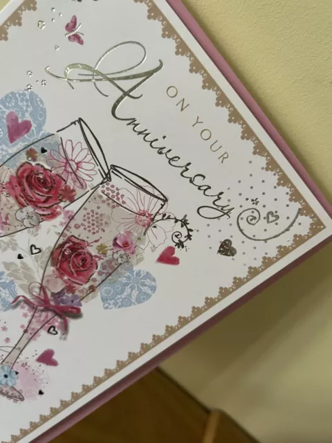 On Your Anniversary Just For You Card - Foil Finish 2