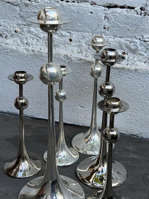 Bougeoirs vintage en verre bleu cobalt, cadeau de décoration