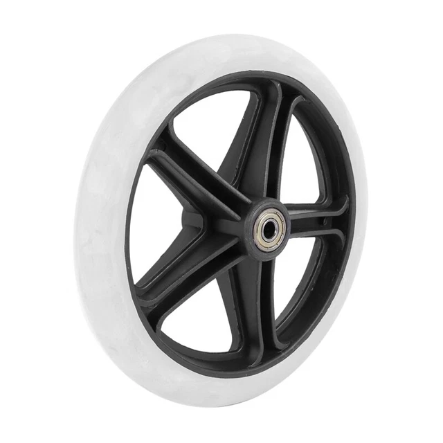 2 pezzi 200 mm (8) gomma piccola non etichetta sedia a rotelle ruota piumino X4J8 2