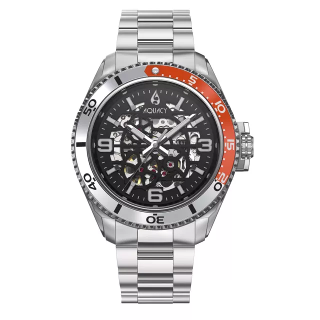 Aquacy Hei Matau Skeleton Miyota Movement Men's Automatic Watch 200M Black