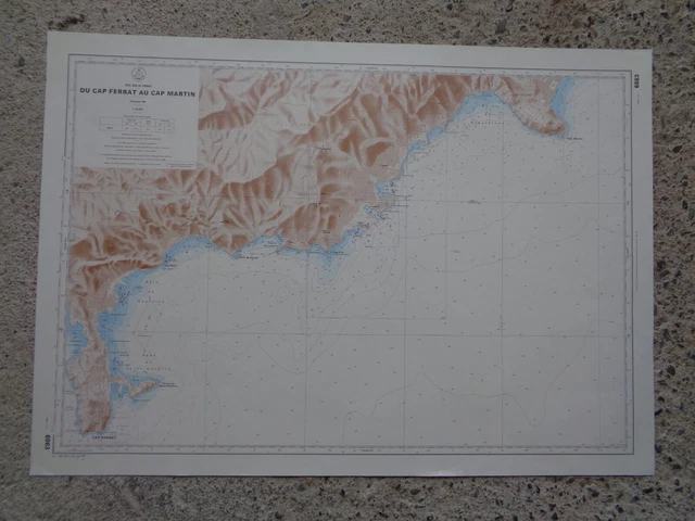 CARTE  MARINE / Du Cap Ferrat au Cap Martin  1981 Monaco Beaulieu-sur-mer ...