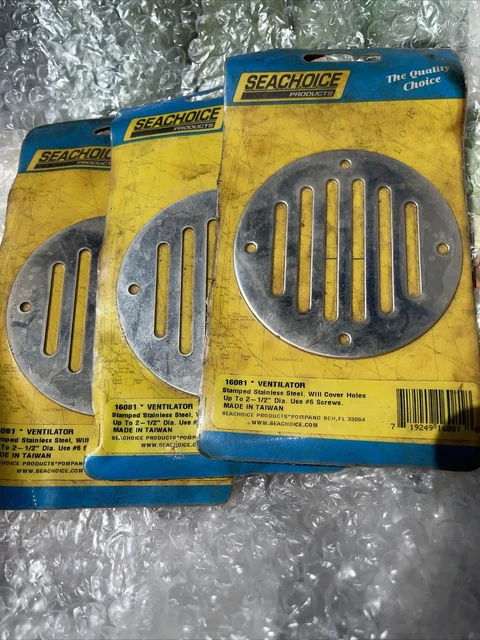 Lot 3 Seachoice 16081 Round Ventilator Cover – 3-1/2” Dia. Will Cover Holes 2.5”