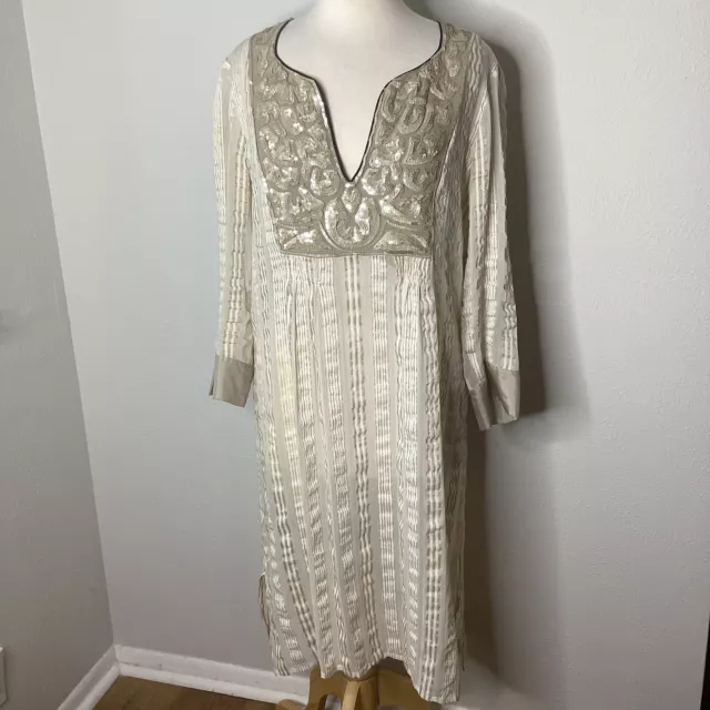 Etro Silk Blend Dress Sequins 44