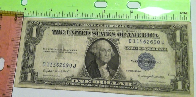 1935 G $1.00 One Dollar US Silver Certificate Blue Seal Note 