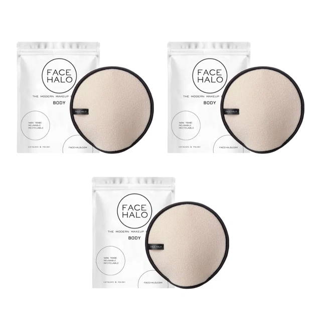 Face Halo Exfoliate and Polish Body Mitt x3
