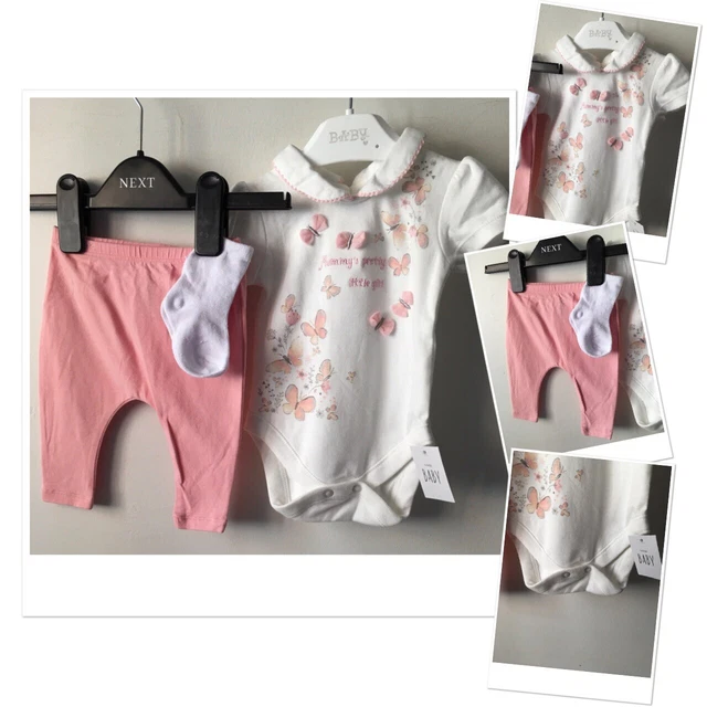 Next Baby Girls Leggings Exc U & New George Bodysuit Socks 0-3 Months