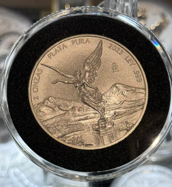 2023 Mexico BU Silver 2 oz Libertad Mexican Coin Capsule