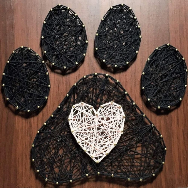 E&M STRING ART Kit - The Cat Paw String Art $32.95 - PicClick