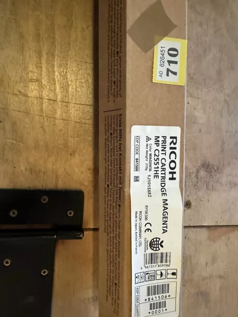 Genuine Ricoh 841506 MP C2551HE Magenta Toner Cartridge VAT Inc