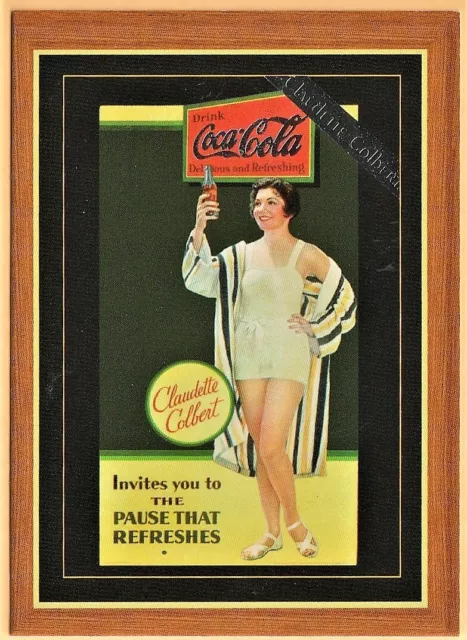 The Coca-Cola Collection Series 4 Silver Foil Chase Card #H-4. Claudette Colbert