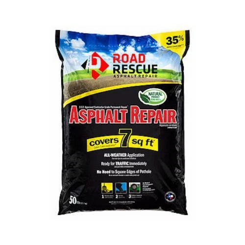 Road Rescue Asphalt  Asphalt Concrete Repair, Covers 7 Sq. Ft., 50-Lbs.