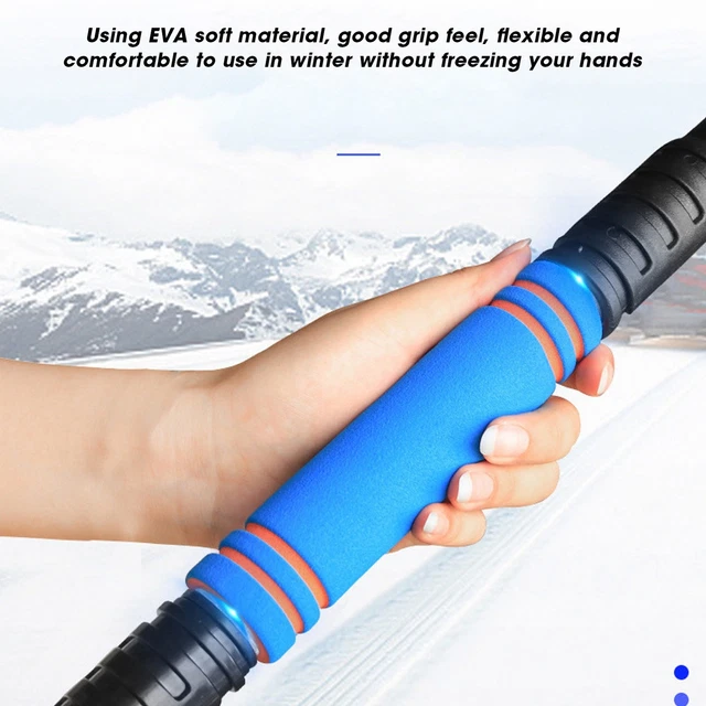 Spazzolino da neve raschietto ghiaccio auto 2 in 1 multifunzione 55-70 cm estensibile staccabile
