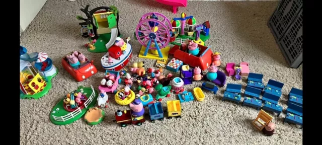 Huge Peppa Pig Toy Bundle - Sets, Vehicles And Mini Figures