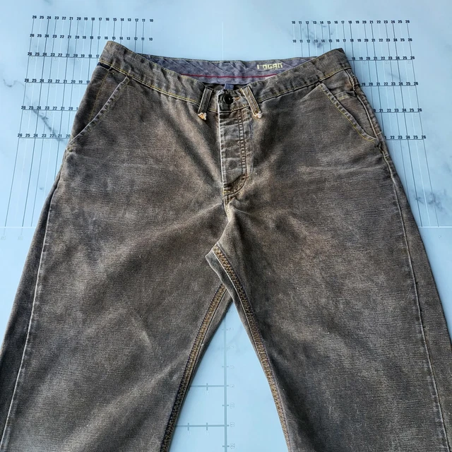 Rogan Pants 32x29 USA Brown Canvas Button Fly Industrial Outdoor Work Tag 36