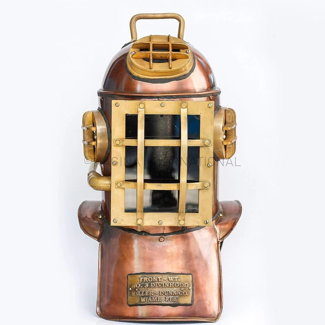 Vintage Old Replica Nautical Diving Helmet Miller Dunning " Diving-hood" Helmet