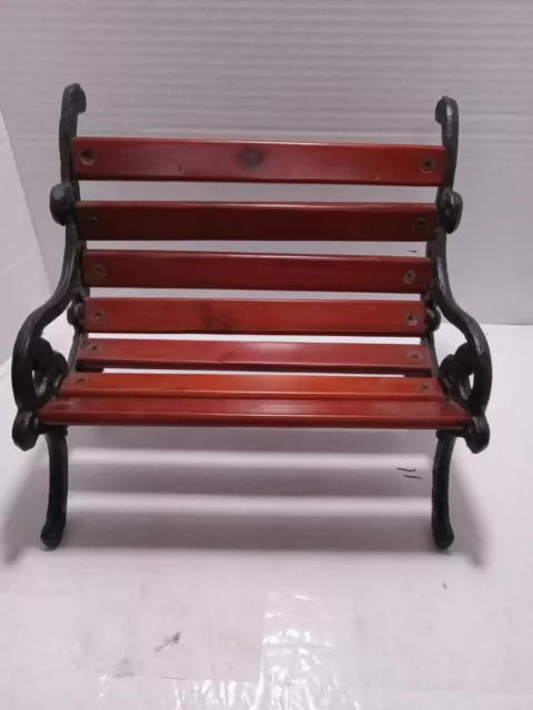 Miniature patio lawn/Garden outdoor varnished wood sitting bench salesman sample