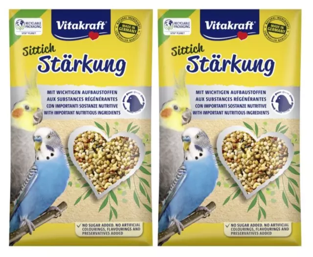 2x 30g Vitakraft Sittiche Sittich Stärkung Wellensittiche Vogelfutter