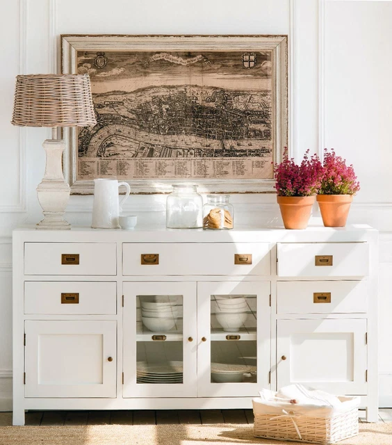CREDENZA BIANCA STILE NORDICO PROVENZALE SHABBY CHIC Credenze Madie