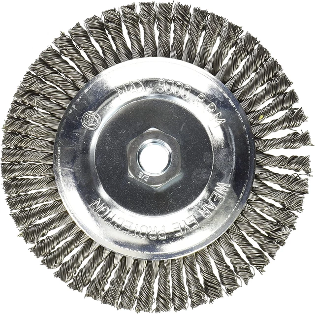 Mercer Industries 186030-6" X 3/16" X 5/8"-11 Stringer Bead Wire Wheel.020 Carbo