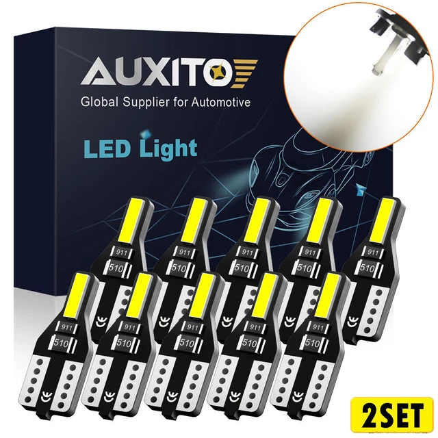 AUXITO 168 T10 LED License Interior Dome Plate Light Bulbs 6000K Error 2825 Free