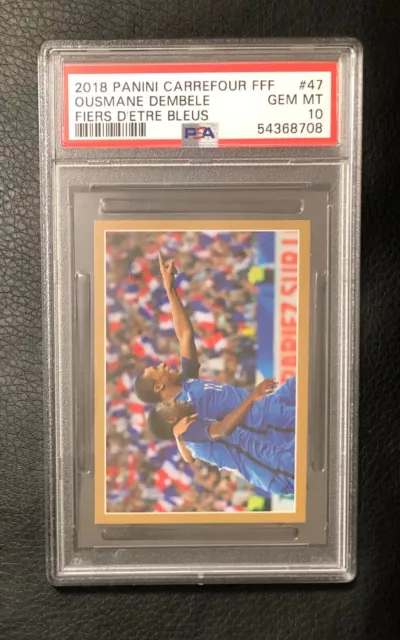 Panini Mbappe Dembele #47 Rookie Psa 10 Mint Carrefour Fiers D'etre Bleus 2018