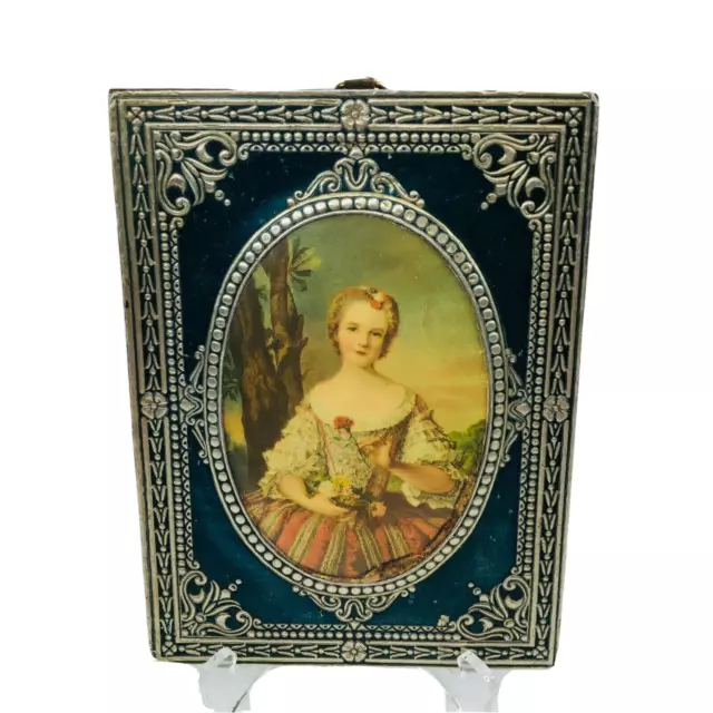 Vtg Victorian Cameo Portrait of Madame Louise de France with Ornate Details