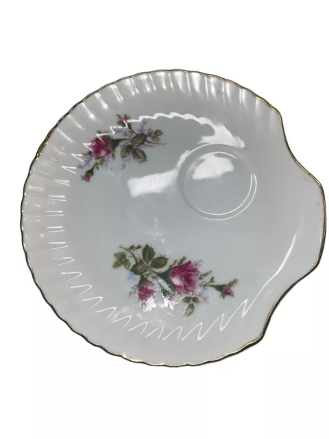 Vintage 8” Decorative Chinz Plate Pink/Purple  Roses Plate No Cup-Replacement