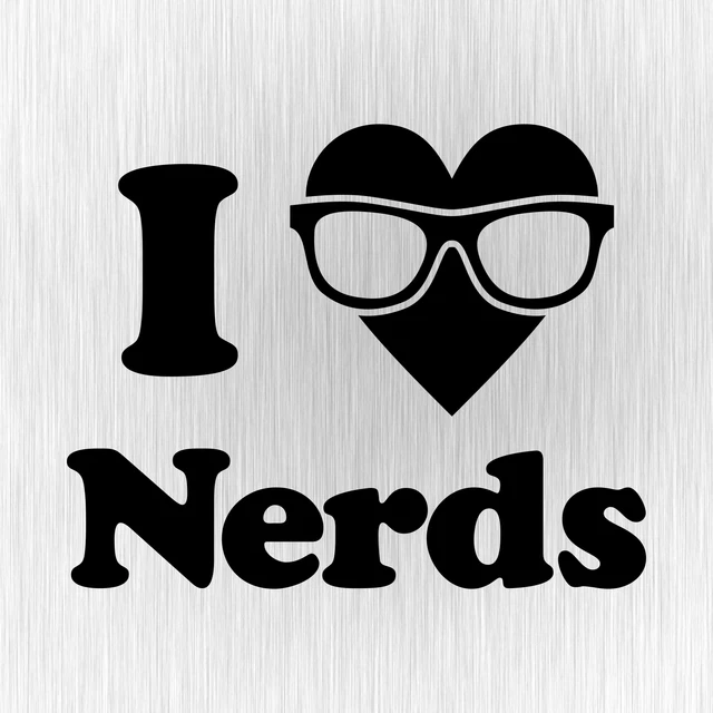 I love Nerds Geek Gamer Nerd Spaß Fun Schwarz Auto Vinyl Decal Sticker Aufkleber
