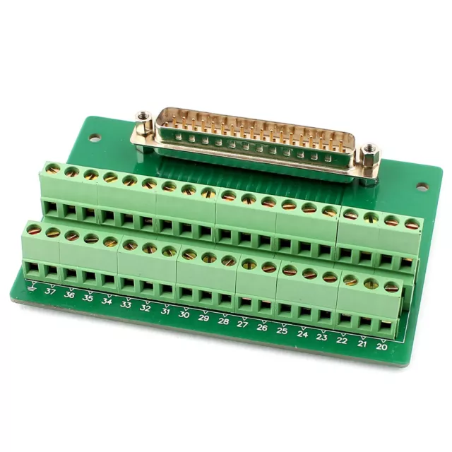 DB37 D-SUB Male Adapter to 37 Pin Terminal 2 Row Screw Breakout Board