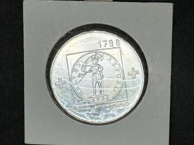 Swiss Silver Coin 20 Francs 1998 - 200th anniversary Helvetic Republic KM#80