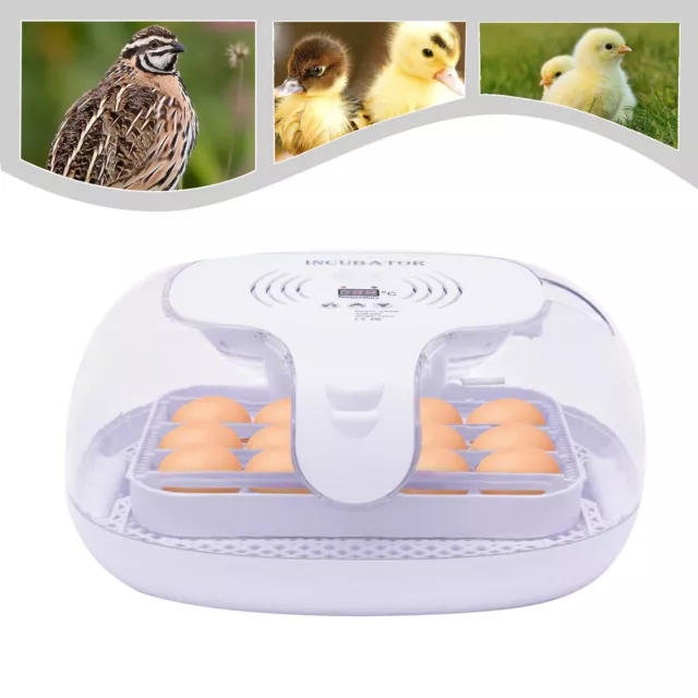 16 Eggs LCD Egg Incubator Poultry Hatching Machine Farm Chicken Duck Egg Hatcher