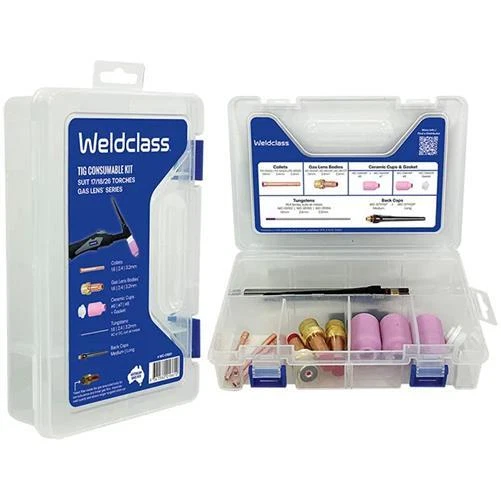 WELDCLASS 17/18/26 Gas Lens Series TIG Welding Torch Consumables Kit, WC-01661