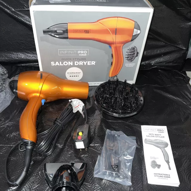 INFINITIPRO BY CONAIR 1875 Watt Salon Performance Styling Hair Dryer Orange