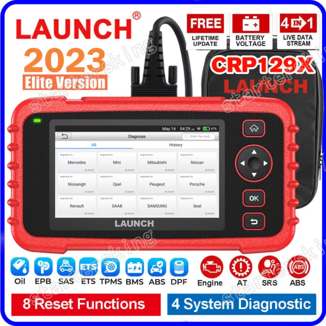 LAUNCH CRP129X Car Engine ABS SRS Code Reader OBD2 Diagnostic Scanner DPF EPB UK