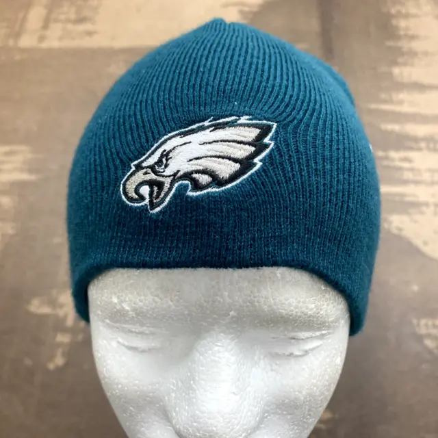 Reebok Green Philadelphia Eagles 100% Acrylic NFL Embroidered Beanie Adult OSFA