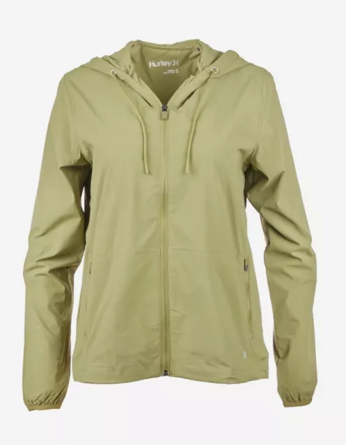 Hurley Women’s Size L Outdoor Shell Jacket Windbreaker - Olive Green | $100