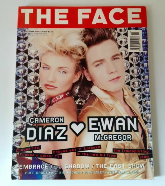 THE FACE MAGAZINE, Oktober 1997, Cameron Diaz, Ewan McGregor, Embrace
