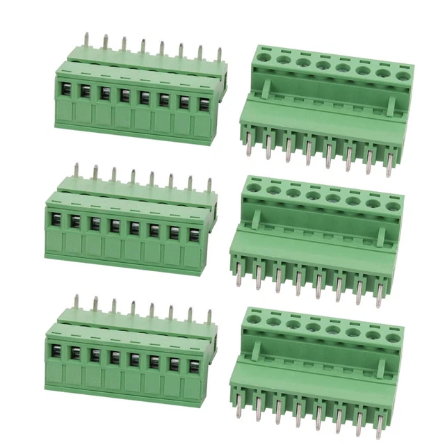 20Pcs AC 300V 10A 3 broche pas 5.08mm bornier enfichable vis