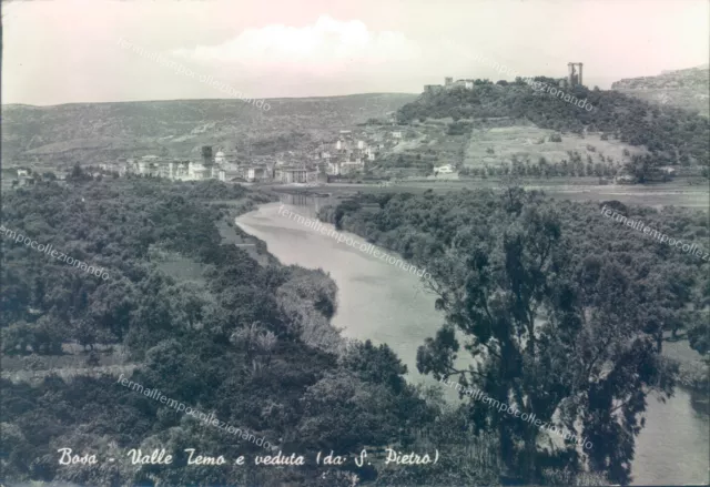 z100 cartolina bosa valle temo e veduta da s.pietro provincia di nuoro